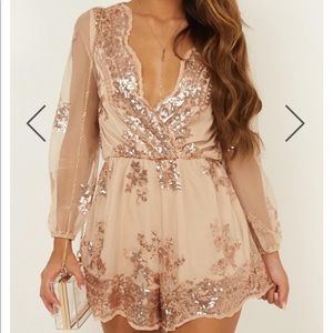 Rose gold Sequin Romper